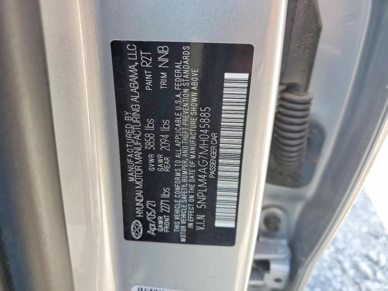 Aukcja sprzedaży 2021 Hyundai Elantra, vin: 5NPLM4AG7MH045885, numer aukcji: 59598476