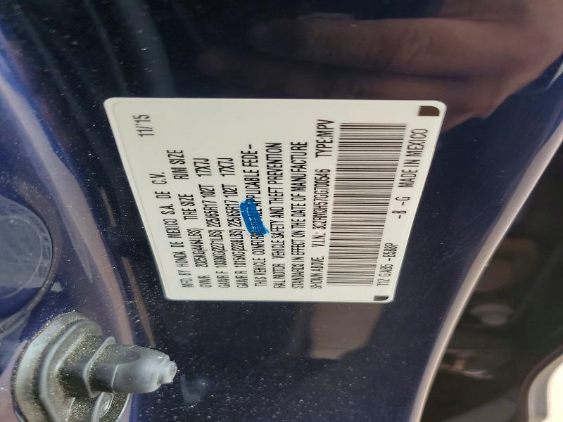 59921336 :رقم المزاد ، 3CZRM3H57GG700546 vin ، 2016 Honda Cr-v مزاد بيع