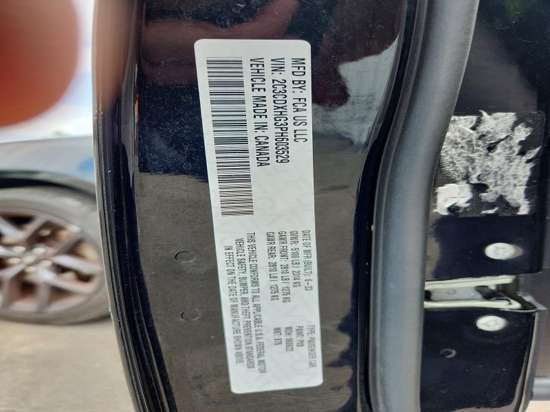62845116 :رقم المزاد ، 2C3CDXHG3PH603529 vin ، 2023 Dodge Charger مزاد بيع