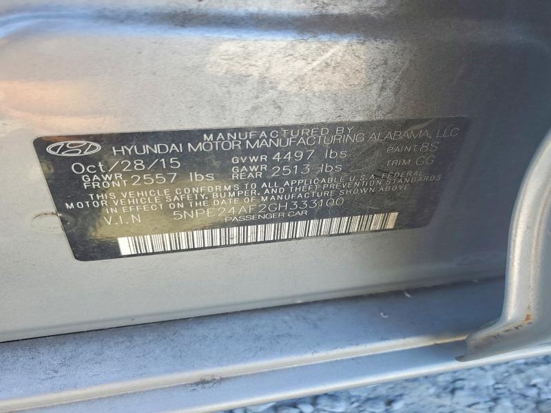 Продаж на аукціоні авто 2016 Hyundai Sonata, vin: 5NPE24AF2GH333100, номер лоту: 60385496