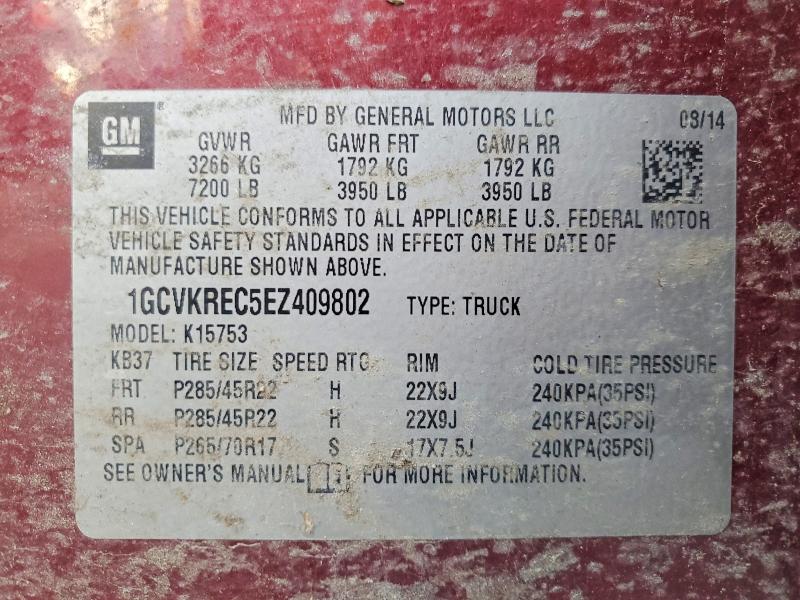 Продажа на аукционе авто 2014 Chevrolet Silverado, vin: 1GCVKREC5EZ409802, номер лота: 60865036