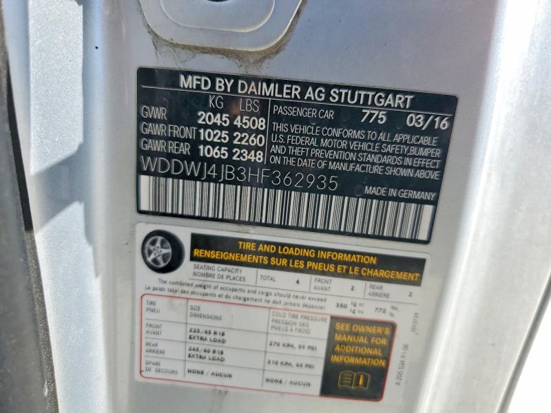 Продаж на аукціоні авто 2017 Mercedes-benz C, vin: WDDWJ4JB3HF362935, номер лоту: 60071946