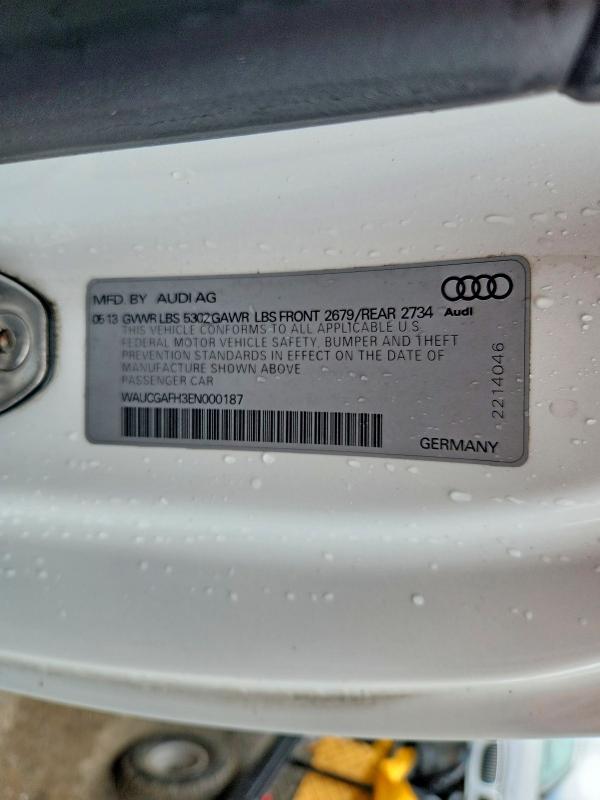 Продажа на аукционе авто 2014 Audi S5, vin: WAUCGAFH3EN000187, номер лота: 62249036