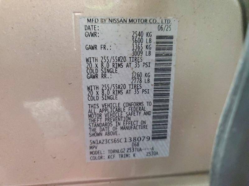 Продаж на аукціоні авто 2025 Nissan Murano, vin: 5N1AZ3CS6SC138079, номер лоту: 60772026