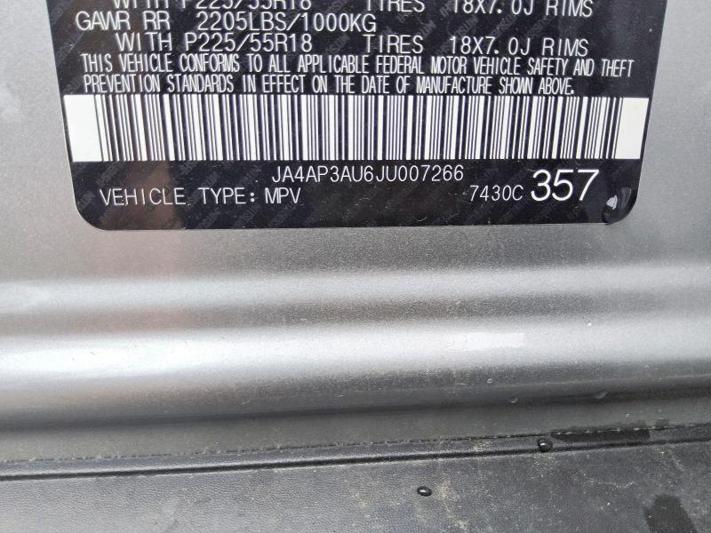 2018 Mitsubishi Outlander Sport მანქანა იყიდება აუქციონზე, vin: JA4AP3AU6JU007266, აუქციონის ნომერი: 62429956