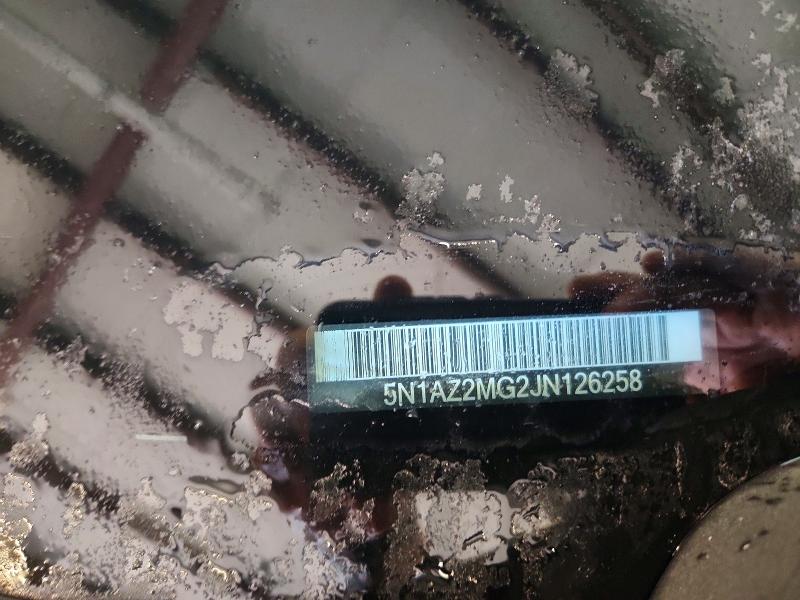 59842916 :رقم المزاد ، 5N1AZ2MG2JN126258 vin ، 2018 Nissan Murano مزاد بيع