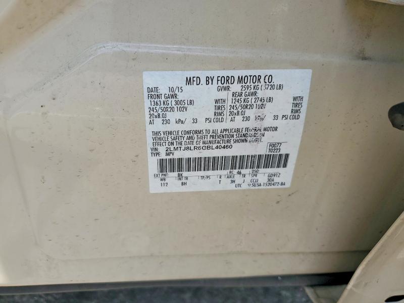 Продаж на аукціоні авто 2016 Lincoln Mkx, vin: 2LMTJ8LR6GBL40460, номер лоту: 59364656