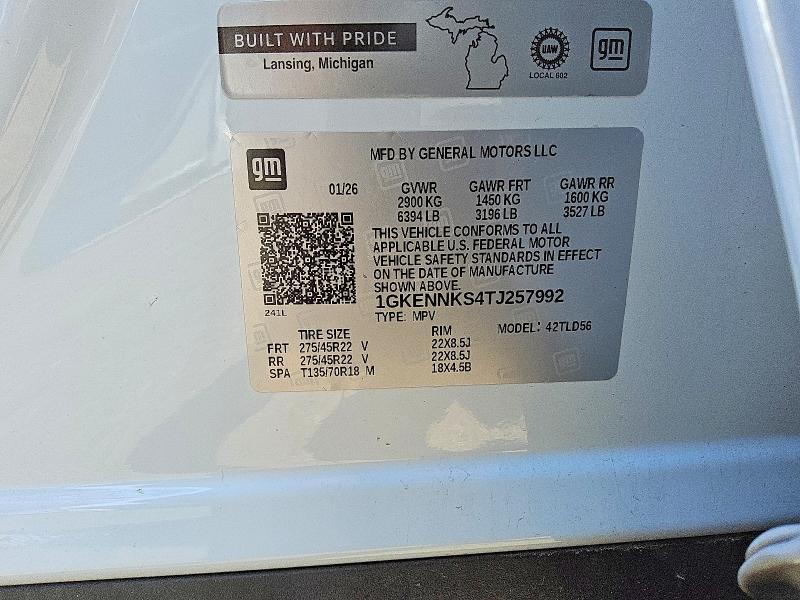 Продажа на аукционе авто 2026 Gmc Acadia, vin: 1GKENNKS4TJ257992, номер лота: 58195126