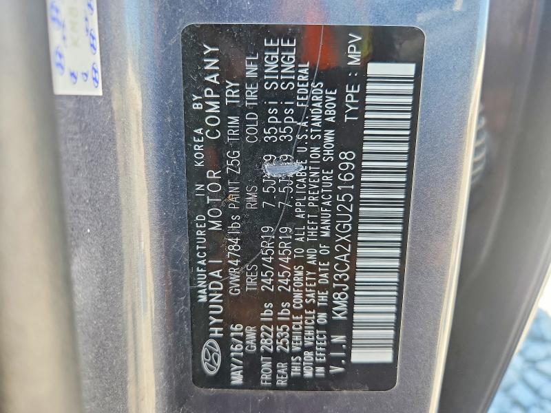 Продаж на аукціоні авто 2016 Hyundai Tucson, vin: KM8J3CA2XGU251698, номер лоту: 63335606