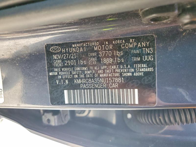 Продажа на аукционе авто 2022 Hyundai Venue, vin: KMHRC8A35NU157881, номер лота: 63230876