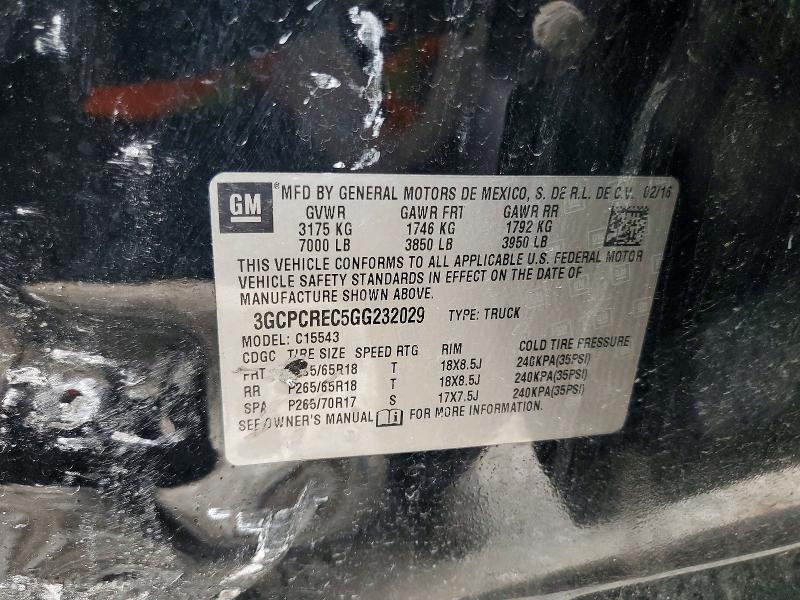 Aukcja sprzedaży 2016 Chevrolet Silverado, vin: 3GCPCREC5GG232029, numer aukcji: 59985896