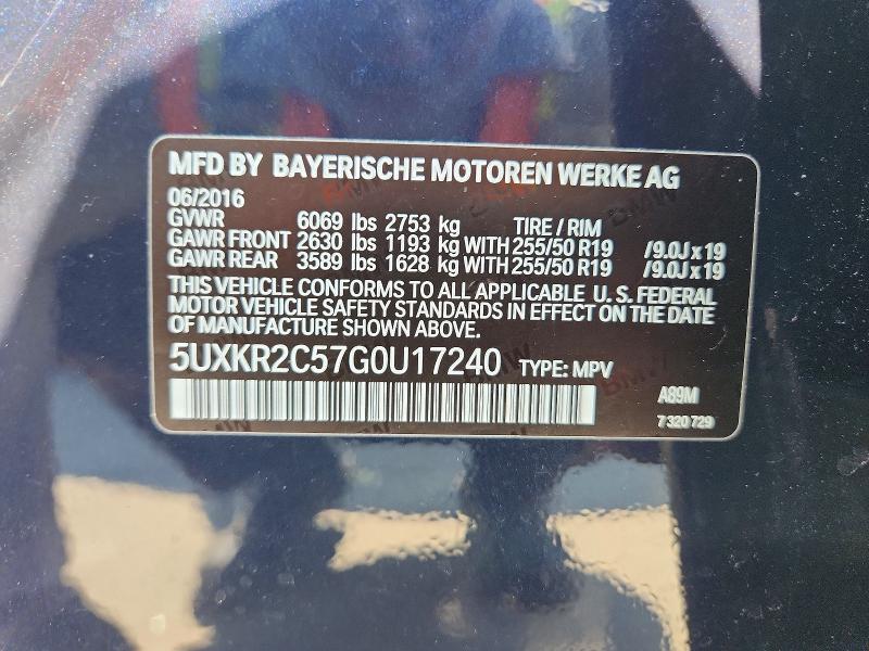Продажа на аукционе авто 2016 Bmw X5, vin: 5UXKR2C57G0U17240, номер лота: 61711116