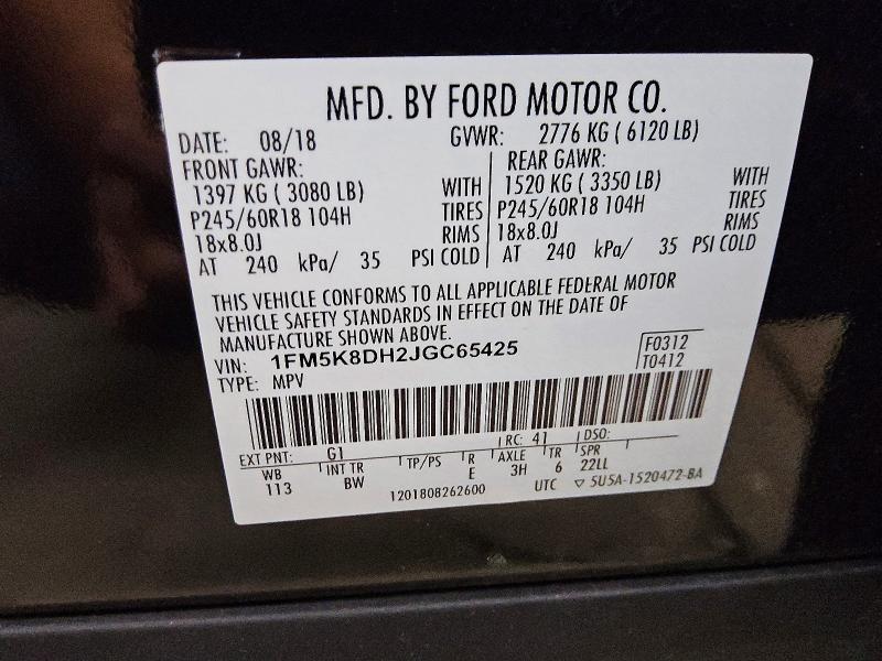 Продажа на аукционе авто 2018 Ford Explorer, vin: 1FM5K8DH2JGC65425, номер лота: 61496926