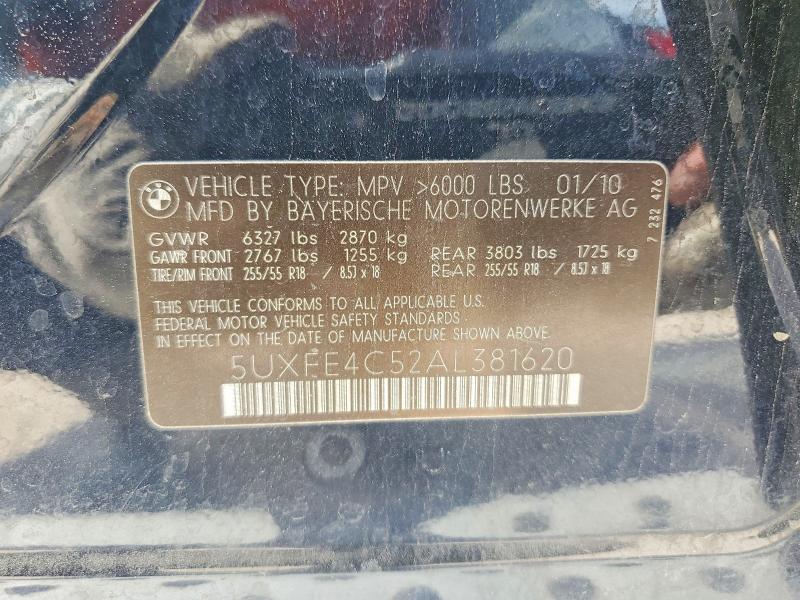 Продажа на аукционе авто 2010 Bmw X5, vin: 5UXFE4C52AL381620, номер лота: 60012396