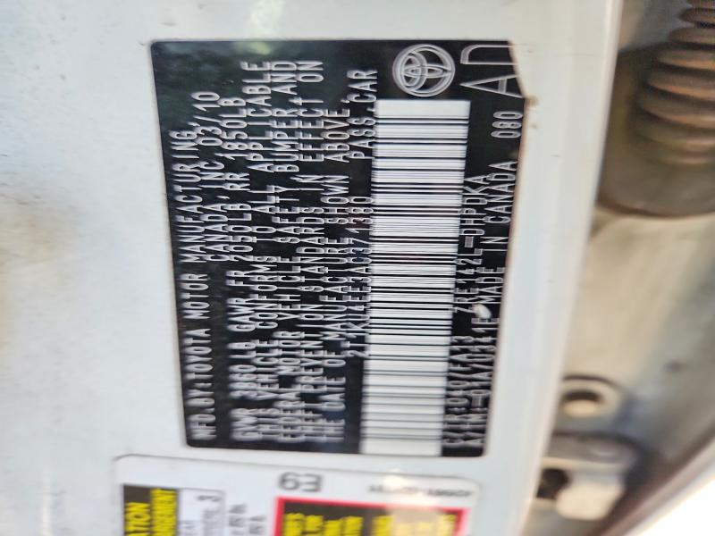 60077306 :رقم المزاد ، 2T1KU4EE3AC371380 vin ، 2010 Toyota Matrix مزاد بيع