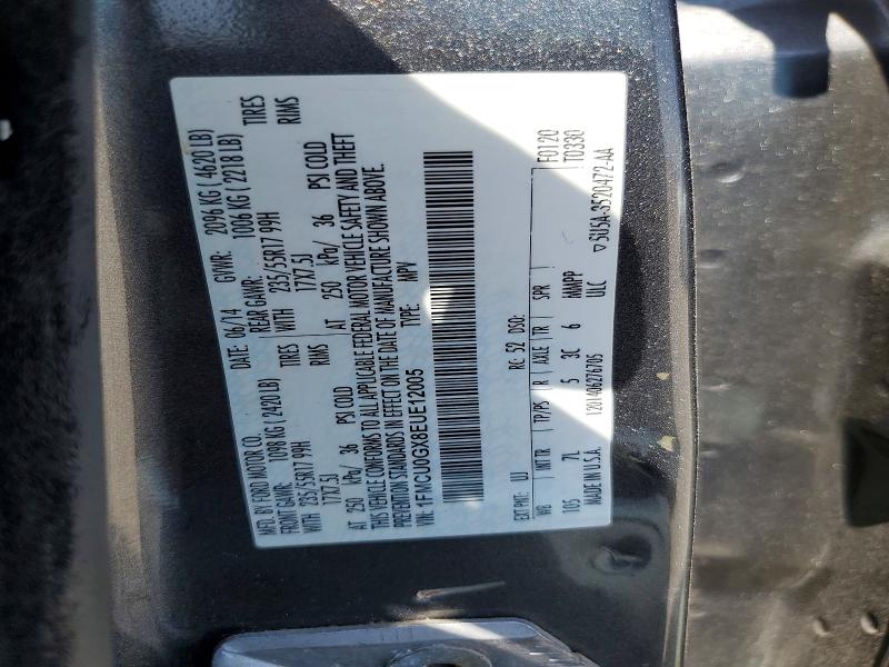 63366886 :رقم المزاد ، 1FMCU0GX8EUE12005 vin ، 2014 Ford Escape مزاد بيع