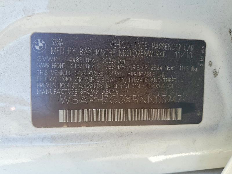 Продаж на аукціоні авто 2011 Bmw 328, vin: WBAPH7G5XBNN03247, номер лоту: 61495916