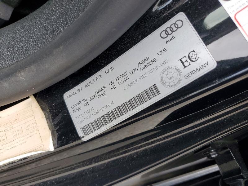 Aukcja sprzedaży 2017 Audi A7, vin: WAUW2AFC8HN024604, numer aukcji: 62854156