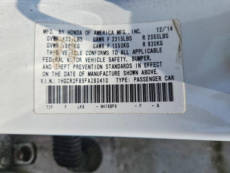 58570146 :رقم المزاد ، 1HGCR2F85FA090410 vin ، 2015 Honda Accord مزاد بيع