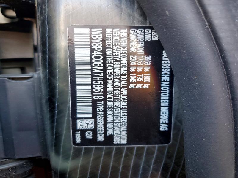 Aukcja sprzedaży 2021 Bmw I3, vin: WBY8P4C06M7H58618, numer aukcji: 62025616
