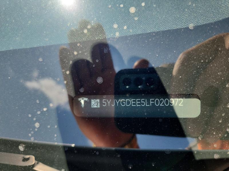 Продаж на аукціоні авто 2020 Tesla Model Y, vin: 5YJYGDEE5LF020972, номер лоту: 62338726