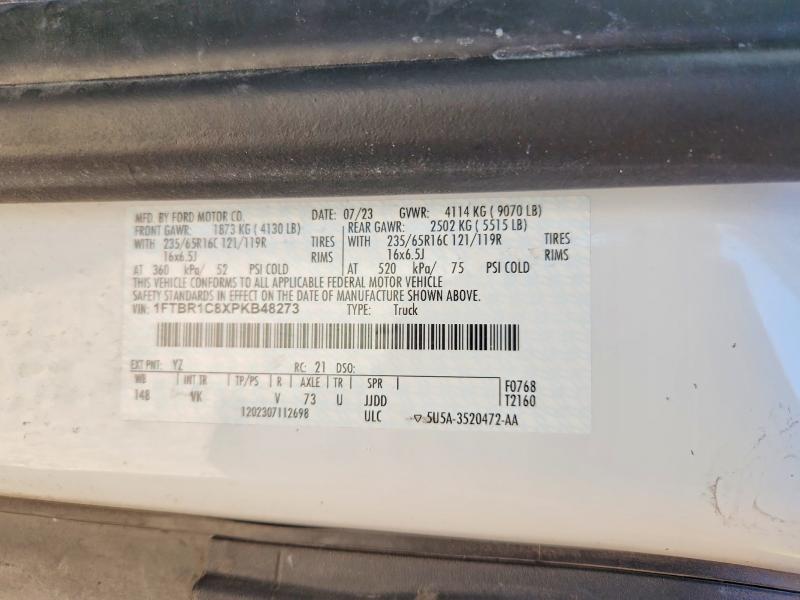 Aukcja sprzedaży 2023 Ford Transit, vin: 1FTBR1C8XPKB48273, numer aukcji: 60901416