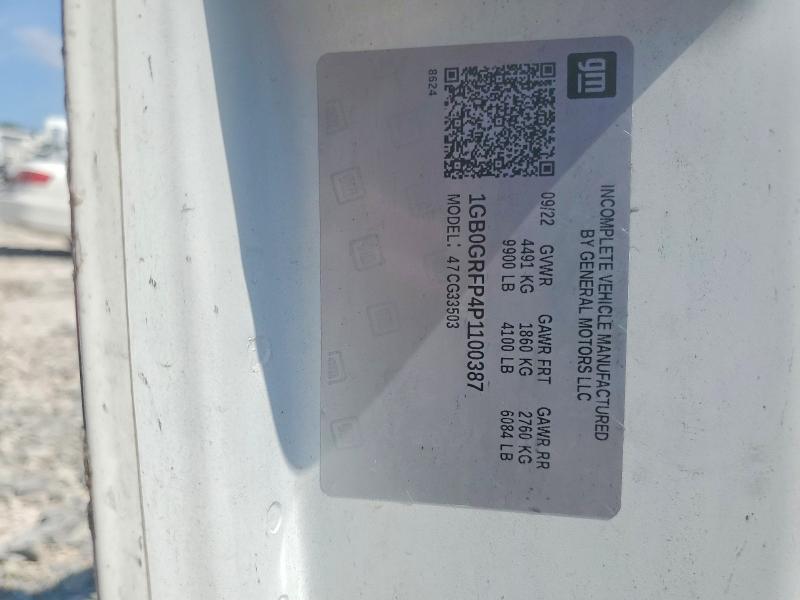 62206926 :رقم المزاد ، 1GB0GRFP4P1100387 vin ، 2023 Chevrolet Express G3500 مزاد بيع