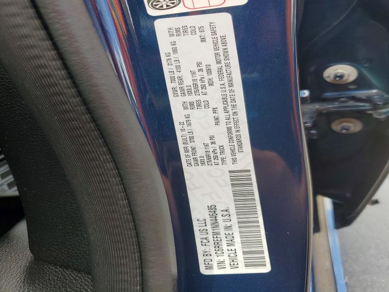 Продаж на аукціоні авто 2022 Ram 1500, vin: 1C6RREFM1NN446485, номер лоту: 63109136