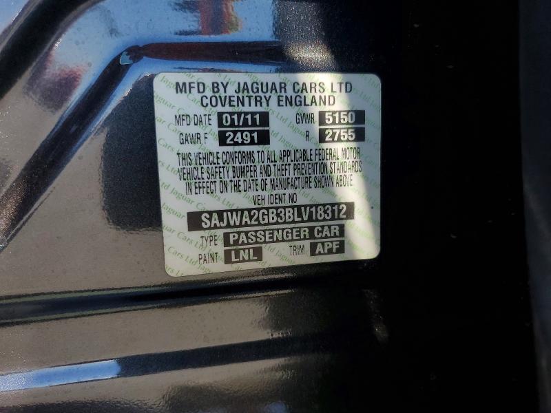 Aukcja sprzedaży 2011 Jaguar Xjl, vin: SAJWA2GB3BLV18312, numer aukcji: 59400206