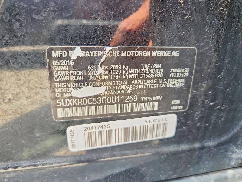 Продажа на аукционе авто 2016 Bmw X5, vin: 5UXKR0C53G0U11259, номер лота: 61310236