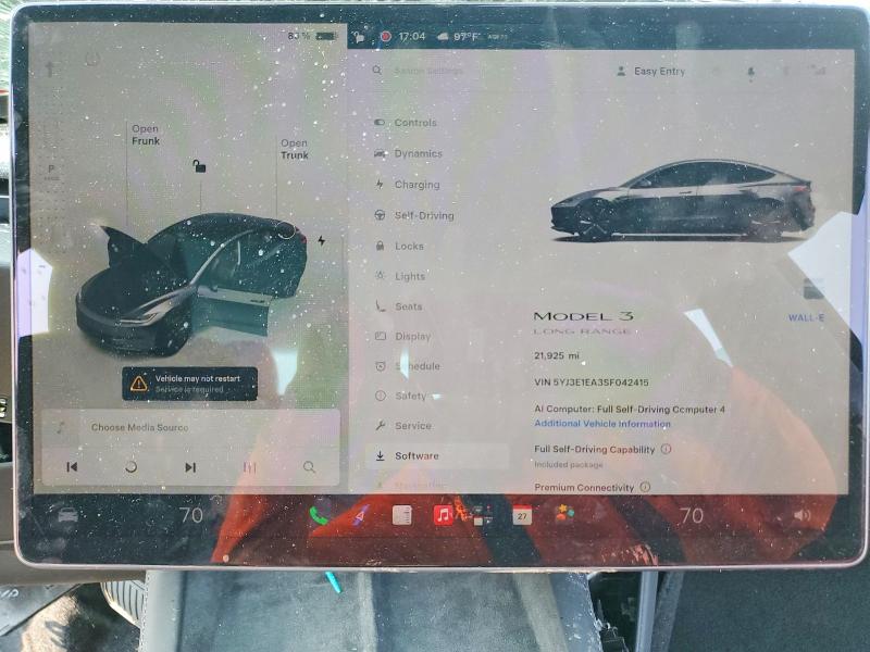 Aukcja sprzedaży 2025 Tesla Model 3, vin: 5YJ3E1EA3SF042415, numer aukcji: 62464706