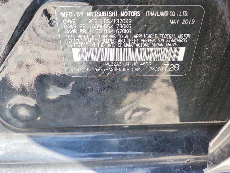 Продажа на аукционе авто 2019 Mitsubishi Mirage, vin: ML32A3HJ4KH014690, номер лота: 60137616