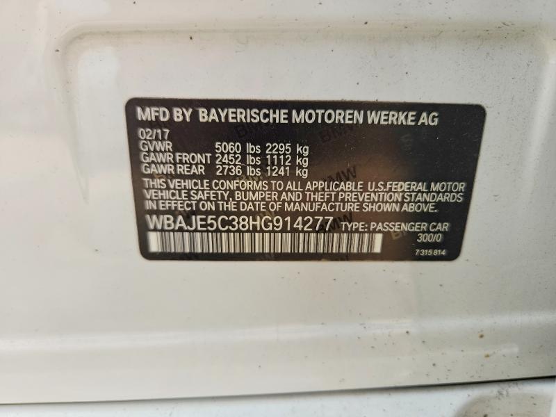 Aukcja sprzedaży 2017 Bmw 540, vin: WBAJE5C38HG914277, numer aukcji: 61243156