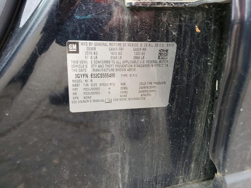 2012 Cadillac Srx მანქანა იყიდება აუქციონზე, vin: 3GYFNFE32CS565486, აუქციონის ნომერი: 61952566
