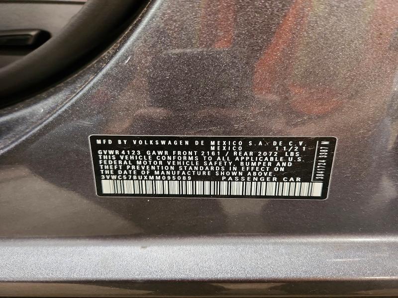 Aukcja sprzedaży 2021 Volkswagen Jetta, vin: 3VWC57BUXMM095089, numer aukcji: 62619906