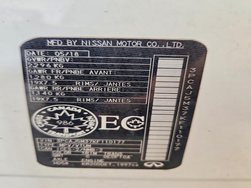 2019 Infiniti Qx50 მანქანა იყიდება აუქციონზე, vin: 3PCAJ5M37KF110177, აუქციონის ნომერი: 61939846