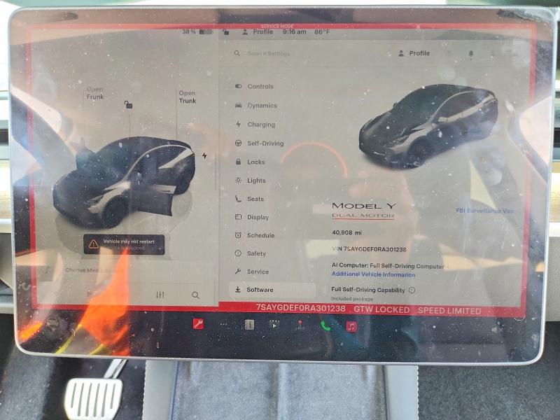 Aukcja sprzedaży 2024 Tesla Model Y, vin: 7SAYGDEF0RA301238, numer aukcji: 61485706