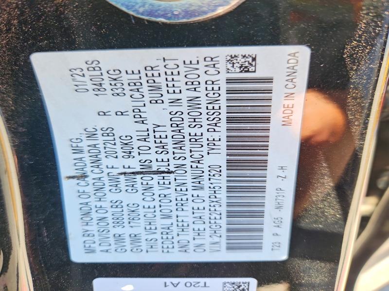 Продажа на аукционе авто 2023 Honda Civic, vin: 2HGFE2F5XPH517520, номер лота: 60277106