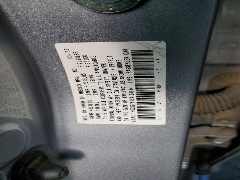 Продажа на аукционе авто 2016 Honda Accord, vin: 1HGCR2F60GA158984, номер лота: 62105366