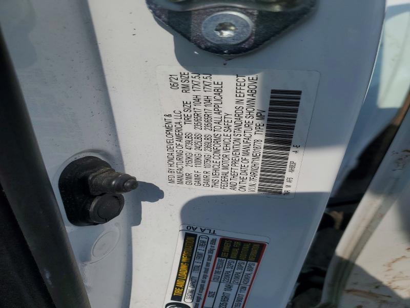 2021 Honda Cr-v მანქანა იყიდება აუქციონზე, vin: 7FARW2H71ME018778, აუქციონის ნომერი: 61359096