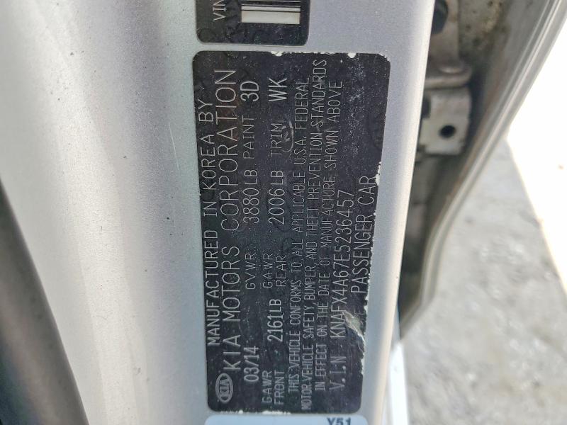 Продаж на аукціоні авто 2014 Kia Forte, vin: KNAFX4A67E5236457, номер лоту: 61605006