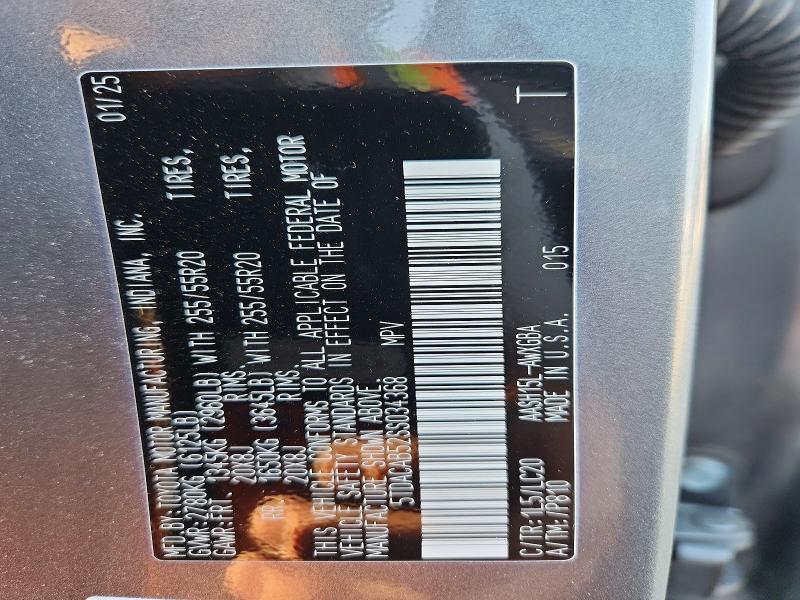 Aukcja sprzedaży 2025 Toyota Grand Highlander Hybrid, vin: 5TDACAB52SS034368, numer aukcji: 59894036