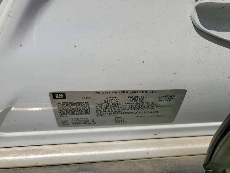 Aukcja sprzedaży 2018 Buick Enclave, vin: 5GAERDKWXJJ151431, numer aukcji: 59346926