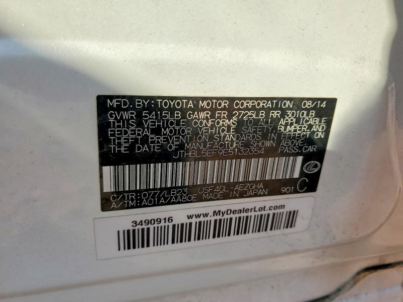 Продаж на аукціоні авто 2014 Lexus Ls, vin: JTHBL5EF9E5132354, номер лоту: 62455146