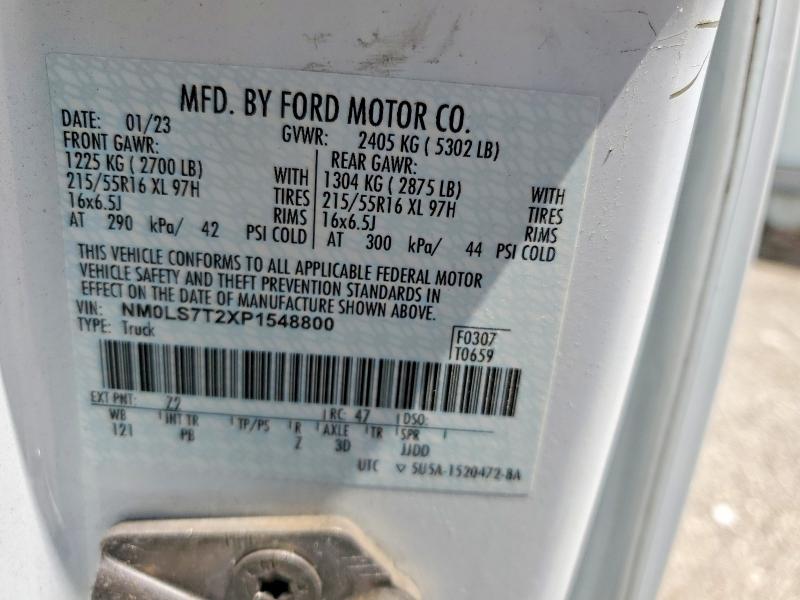 Auction sale of the 2023 Ford Transit Connect, vin: NM0LS7T2XP1548800, lot number: 63382976