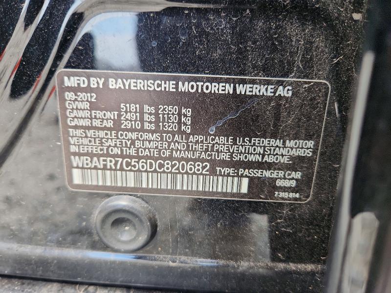 Продаж на аукціоні авто 2013 Bmw 535, vin: WBAFR7C56DC820682, номер лоту: 63643166