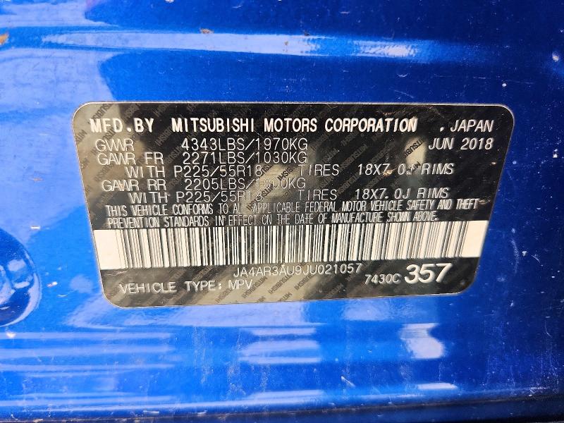 Aukcja sprzedaży 2018 Mitsubishi Outlander Sport, vin: JA4AR3AU9JU021057, numer aukcji: 63688496