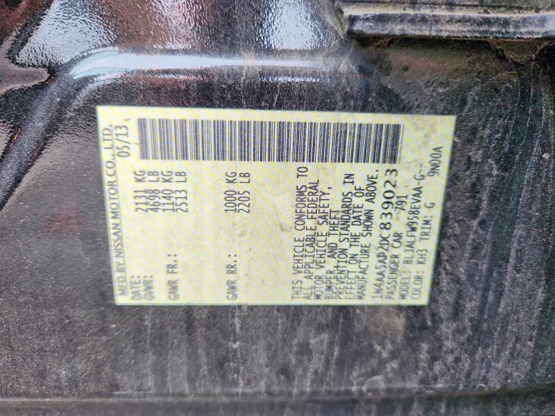 60091936 :رقم المزاد ، 1N4AA5AP2DC839023 vin ، 2013 Nissan Maxima مزاد بيع