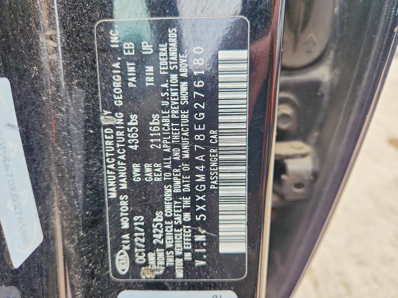 61606666 :رقم المزاد ، 5XXGM4A78EG276180 vin ، 2014 Kia Optima مزاد بيع