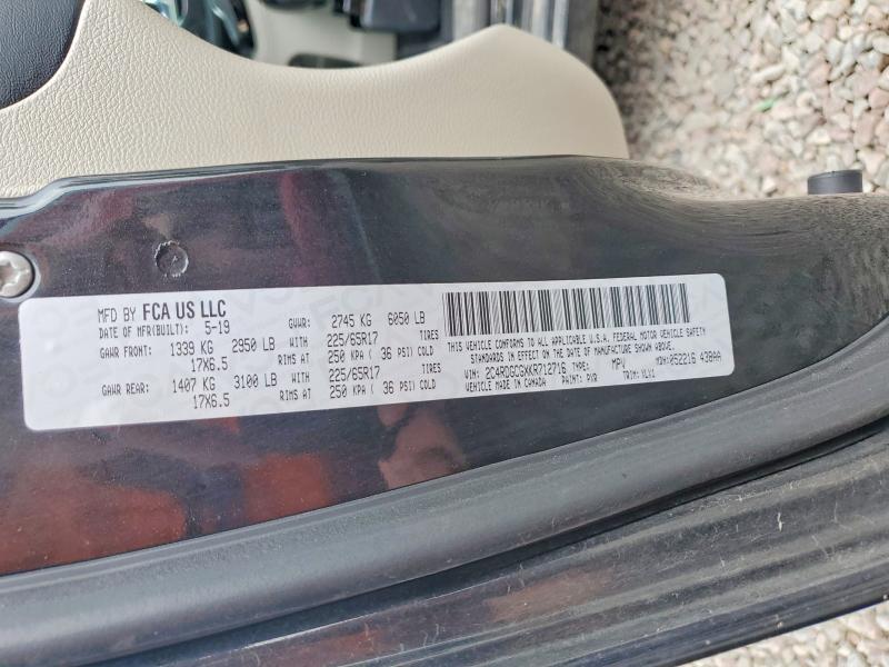 2019 Dodge Grand Caravan მანქანა იყიდება აუქციონზე, vin: 2C4RDGCGXKR712716, აუქციონის ნომერი: 62629976